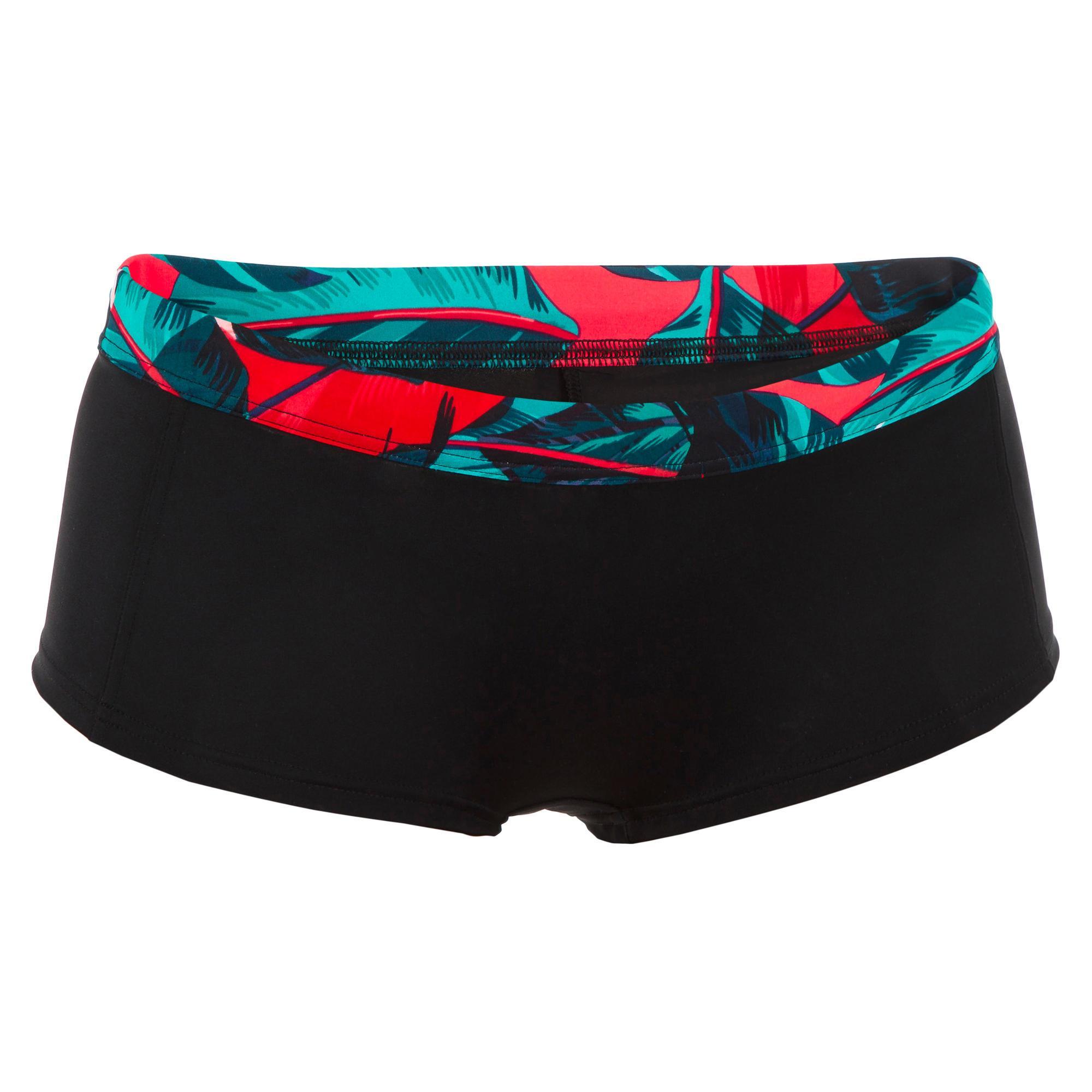 Olaian Surf Pantalón Corto Braga Culotte Ajustable Negro Vaiana Mujer Bikini NwmvO8n0
